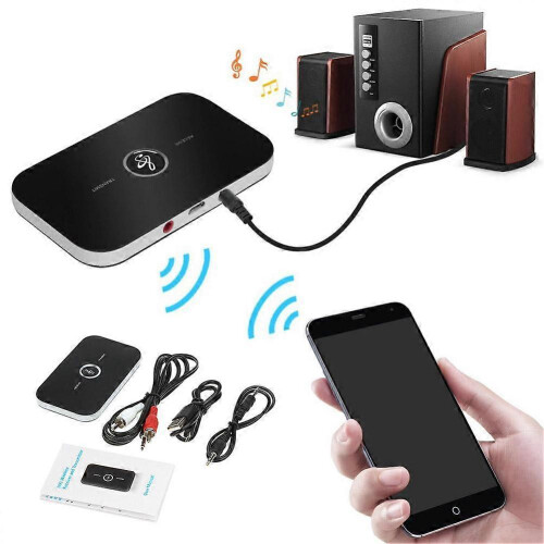 B6 Bluetooth Audio Transmitter Receiver with 8H Battery Dual Link Noise Cancellation for All Devices 2