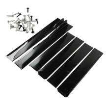 Car Side Skirt Extension 2M Black ABS with Sporty Glossy Finish for Mustang Focus Fiesta Mondeo