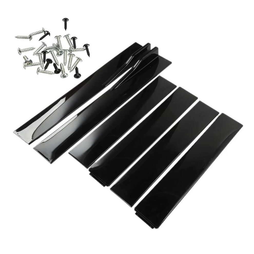 Car Side Skirt Extension 2M Abs With Sporty Glossy Finish For Mustang Focus Fiesta Mondeo Black 9094768741474