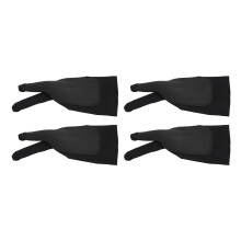 4 Pack Artist Drawing Gloves for Digital Tablets, Right & Left, Breathable Nylon & Polyurethane, Size M