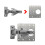 Reparationsplade til hængslede møbler 9x9 cm rustfrit stål 2-pack 6