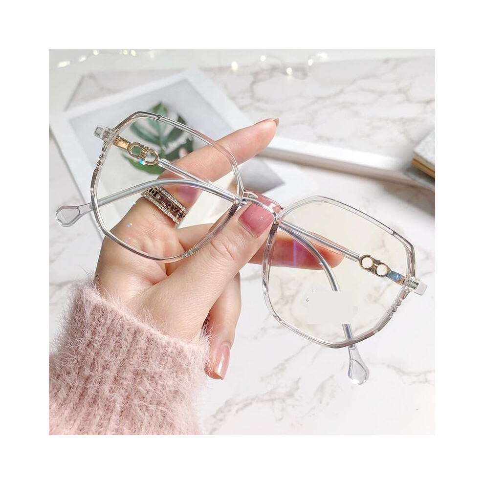 Blue/Light/Gray Blocking Reading Glasses +2.00 Oversized Weight Spring Hinge For Eye Strain
