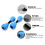 EVA Foam Dumbbells for Pool Exercise - Lightweight Waterproof Blue 8