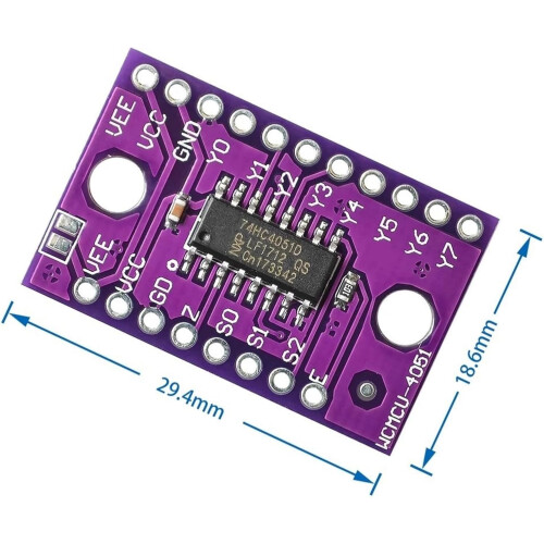 74HC4051 8Channel Analog Multiplexer Module for Audio Video and Sensor Signal Switching 2