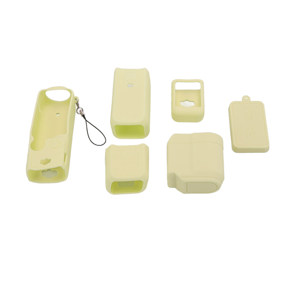 Silicone Pocket 3 Camera Protective Cover With Lens Screen Protector Yellow 8411378457617