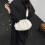 Premium-Plüschhandtasche mit eleganter Rüsche, drei-Kaffee 6