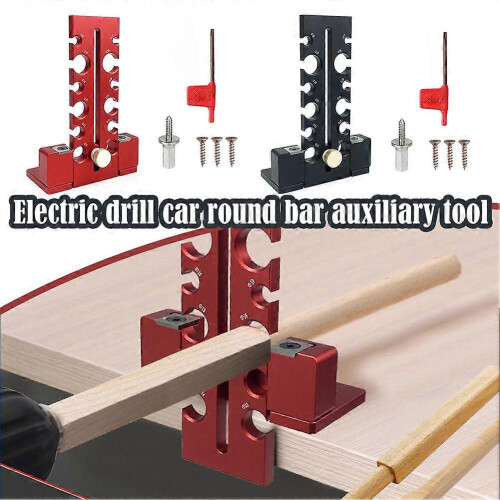 (One-size, Black) Adjustable Dowel Maker 7-18mm Carbide Woodworking Tool For Electric Drill 1