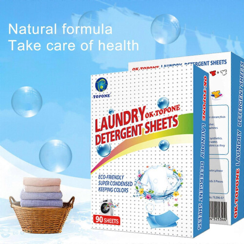 For EcoWash Laundry Detergent Tablets 90 Count Plant Based Concentrated Powerful Stain Removal Safe for All Fabrics 1