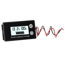 JX-6133 LCD wasserdichter Gleichspannungs-Voltage-Messgerät 8-100V, 6,2x3,4cm Weiß
