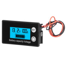 LCD-Gleichspannungsmessgerät wasserdicht Batterietester 8-100V Blau, 6,2x3,4cm