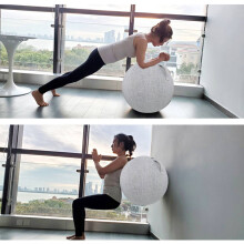 Yoga Ball Cover Cotton Linen Protective for 55cm 65cm 75cm Exercise & Yoga
