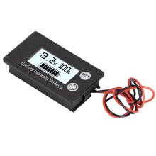 JX‑6133 LCD Waterproof DC Voltage Meter Battery Capacity Tester 8-100V White