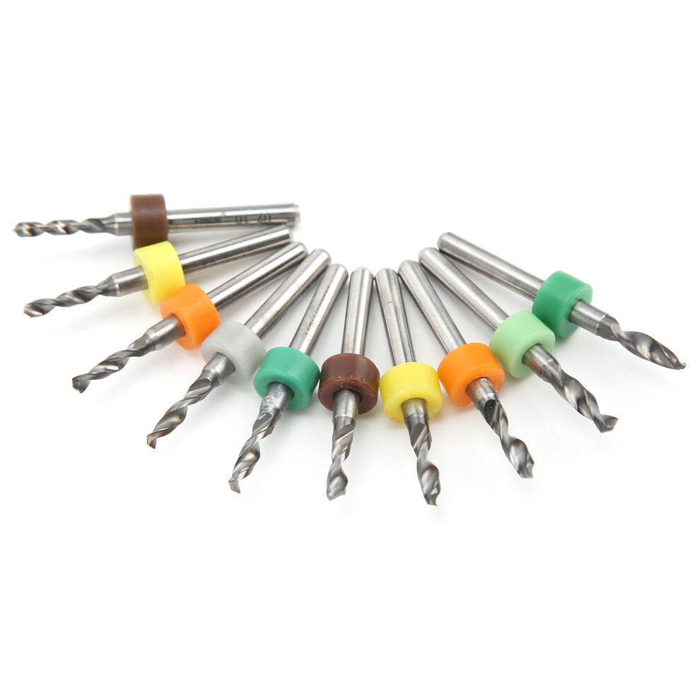 10Pcs Micro Twist Bits Straight Handle Tungsten Steel Drill Bits 2.1-3.0Mm 4331378463019