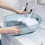 Blue PET Laundry Washboard Basin 38x24x6cm Multi-Functional 2