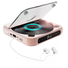 Compact CD Player with LED Display, Portable Music System Featuring Repeat Function and Lockable Control Buttons, Bluetooth 5.1 USB Interface Supports
