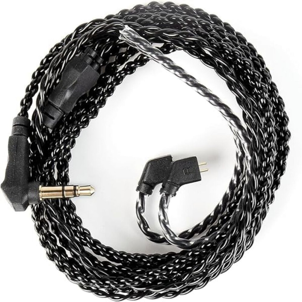 4C Core Replacement Earphone Wire, With Microphone 2 Meter High-Purity Ofc Cable With Plated Pins, Upgrade Cable For Audiophile In-Ear Monitors, Gold 9012494700633
