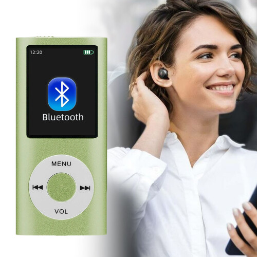 Reprodutor de música MP4 portátil, som de alta qualidade sem perdas com tela LCD de 1,8 polegadas e suporte para memória expansível, 1