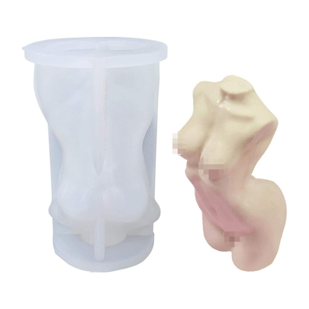 Human Body Sculpture Silicone Mold For Candle Making, 3D Design Resin Casting Tool With Food Grade Material And Easy To Release Surface Ideal For
