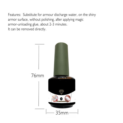 Λαμπερό Top Coat συμβατό με αφαίρεση βερνικιού νυχιών Αποτελέσματα μεγάλης 1