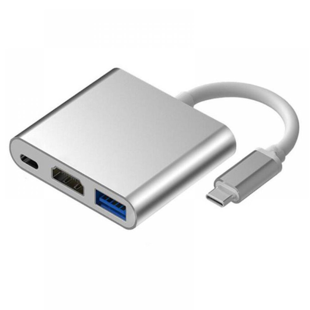 Usb C To Hdmi Adapter, 4K Uhd Hdmi Port Multiport Digital Av Converter With Usb 3.0 High Speed Transfer And Power Delivery Charging, Supports Mirror A 9176269168650