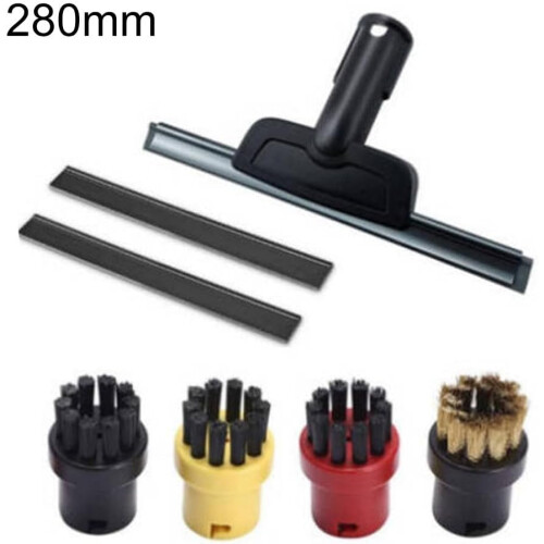 Steam Cleaner Attachment Set 7 Piece With Squeegee Glass Scraper Brushes Multi Surface Cleaning 1