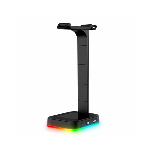 Βάση ακουστικών RGB, βάση ακουστικών γραφείου για παιχνίδια, διανομέας USB για