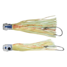 (1pcs, F) Ready-to-Use Trolling Lure Set 9 Inch Saltwater Fishing Lure with 150LB Mono Leader 8/0 Stainless Steel Hook for Marlin Tuna Wahoo