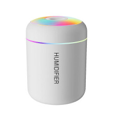 (1pcs, White) Colorful Cup Humidifier USB Large Spray Aroma Diffuser Silent Air Purifier for Home Car Office