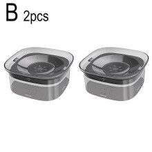 (1pcs, transparent black) High Capacity Pet Water Bowl with Floating Design Non-Spill Nozzle Transparent Easy Clean Non-Slip Base for Cats and Dogs