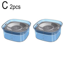 (1pcs, transparent blue) High Capacity Pet Water Bowl with Floating Design Non-Spill Nozzle Transparent Easy Clean Non-Slip Base for Cats and Dogs