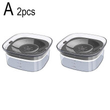 (1pcs, transparent) High Capacity Pet Water Bowl with Floating Design Non-Spill Nozzle Transparent Easy Clean Non-Slip Base for Cats and Dogs