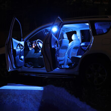(Lce sininen) Volkswagen VW Golf 5 6 7 MK5 MK6 MK7 12 kpl auton LED-polttimot sisätilojen kupolinlukulamppu
