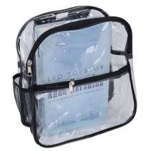 Travel-Friendly Transparent Backpack - Easy Access &amp; Security Check