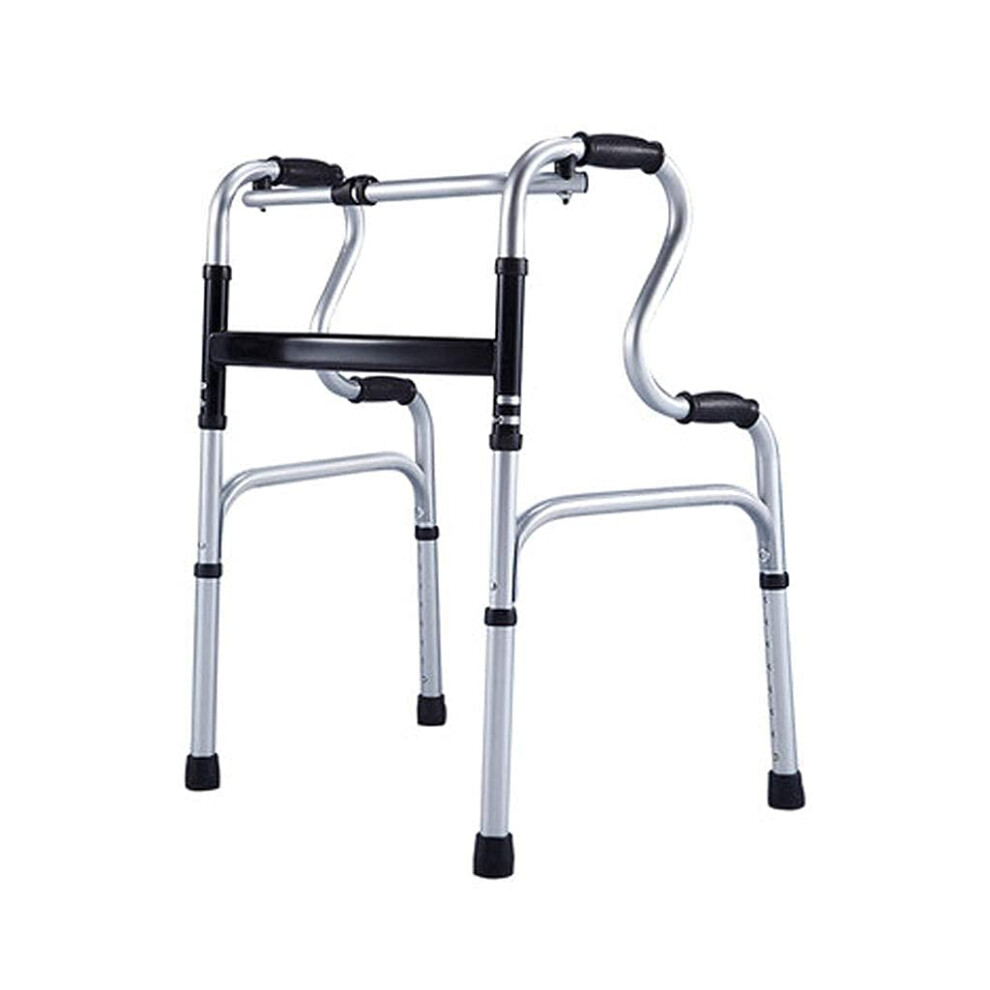 Walker for Seniors Adjustable Height Foldable Aluminum Frame with Wheels for Elderly Mobility Aid