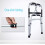 Walker for Seniors Adjustable Height Foldable Aluminum Frame with Wheels for Elderly Mobility Aid 5
