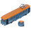 Alloy Pull Back Trolley Bus Toy for Kids, Blue, 18cm 1