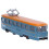 Alloy Pull Back Trolley Bus Toy for Kids, Blue, 18cm 11