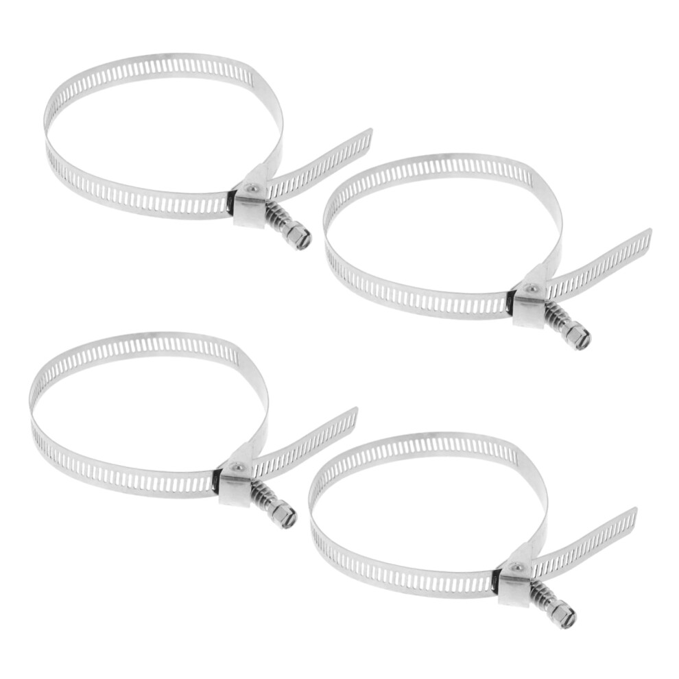 Stainless Steel Hose Clamps 4Piece Set For Ducting And Radiator Hoses Easy Removal Universal Fit 9094768744086