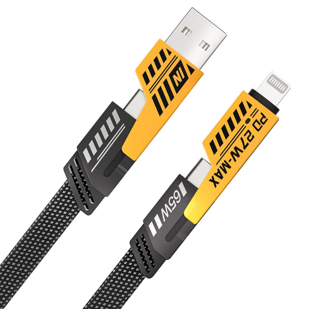 4In1 Usb C Charging Cable Fast Charging Multidevice Sync For Iphone Ipad Macbook Samsung Pixel 9187378779231
