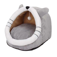(One size, beard) All Seasons Cat Dog Bed Warm Winter Breathable Summer Comfort Mattress Pet Cushion Gray Pink Green