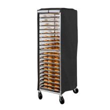 Bread Shelf Cover Bakery Storage Cover With Water Resistant Zipper Oxford Fabric Black Dustproof Pastry Rack Cover