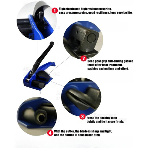 Strapping Machine Manual Fiber Belt Strapping Tools For 2550mm Polyester Straps 2