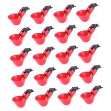 Automatic Pigeon Quail Drinking Water Bowl 20Pcs Poultry Drinker Water Cup Farm Equipment Screws Included For Farm Use