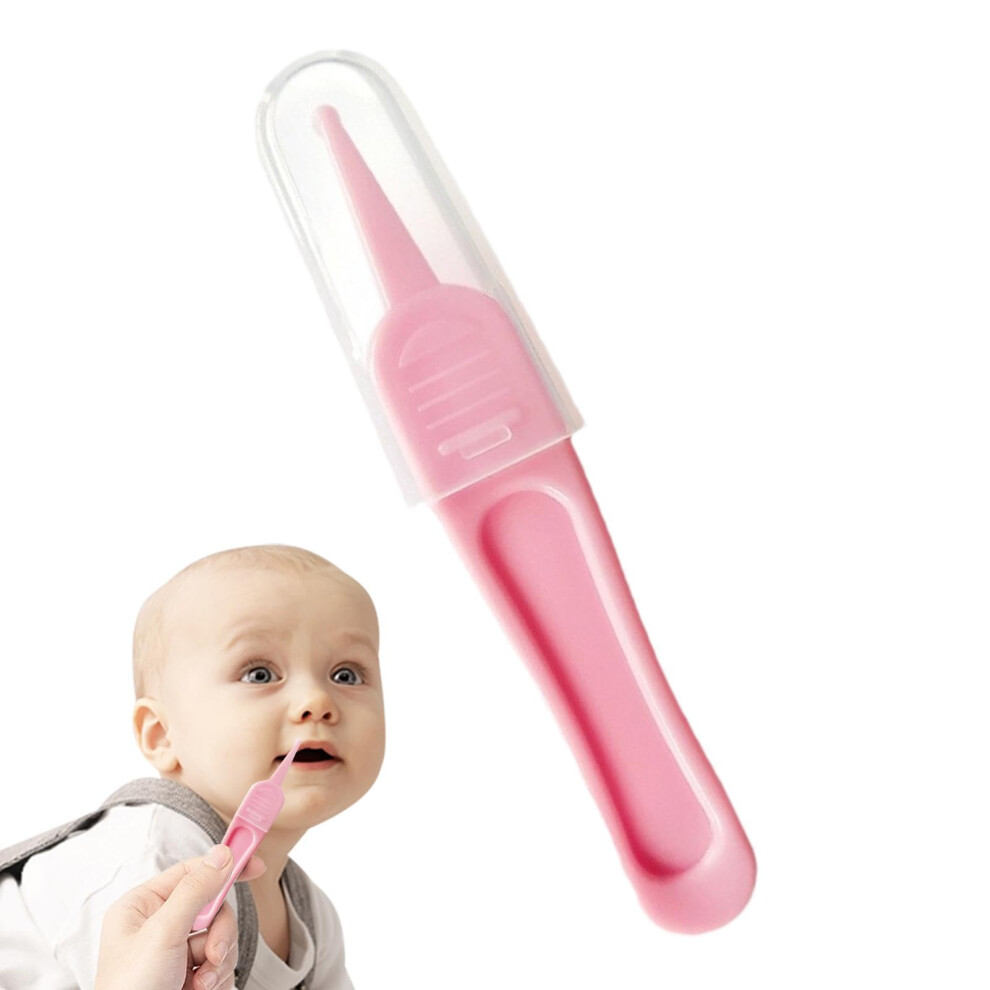 Baby Nose Cleaner Tweezers With Antichoking Design For Gentle Precise Baby Nose And Ear Cleaning Pink
