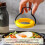 2 Pcs Silicone Egg Ring Set Yellow Non Stick Round Egg Shapers Heat Resistant 4