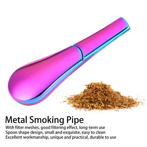 Compact Metal Smoking Pipe Gift Set with Unique Spoon Shape Design 2