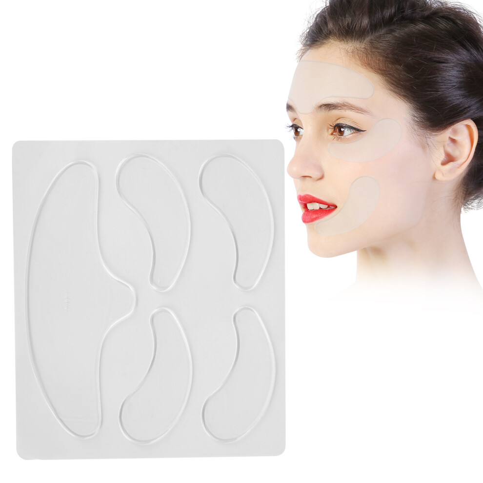 Silicone Forehead and Eye Wrinkle Smoothing Patch Set - Clear Reusable for Home