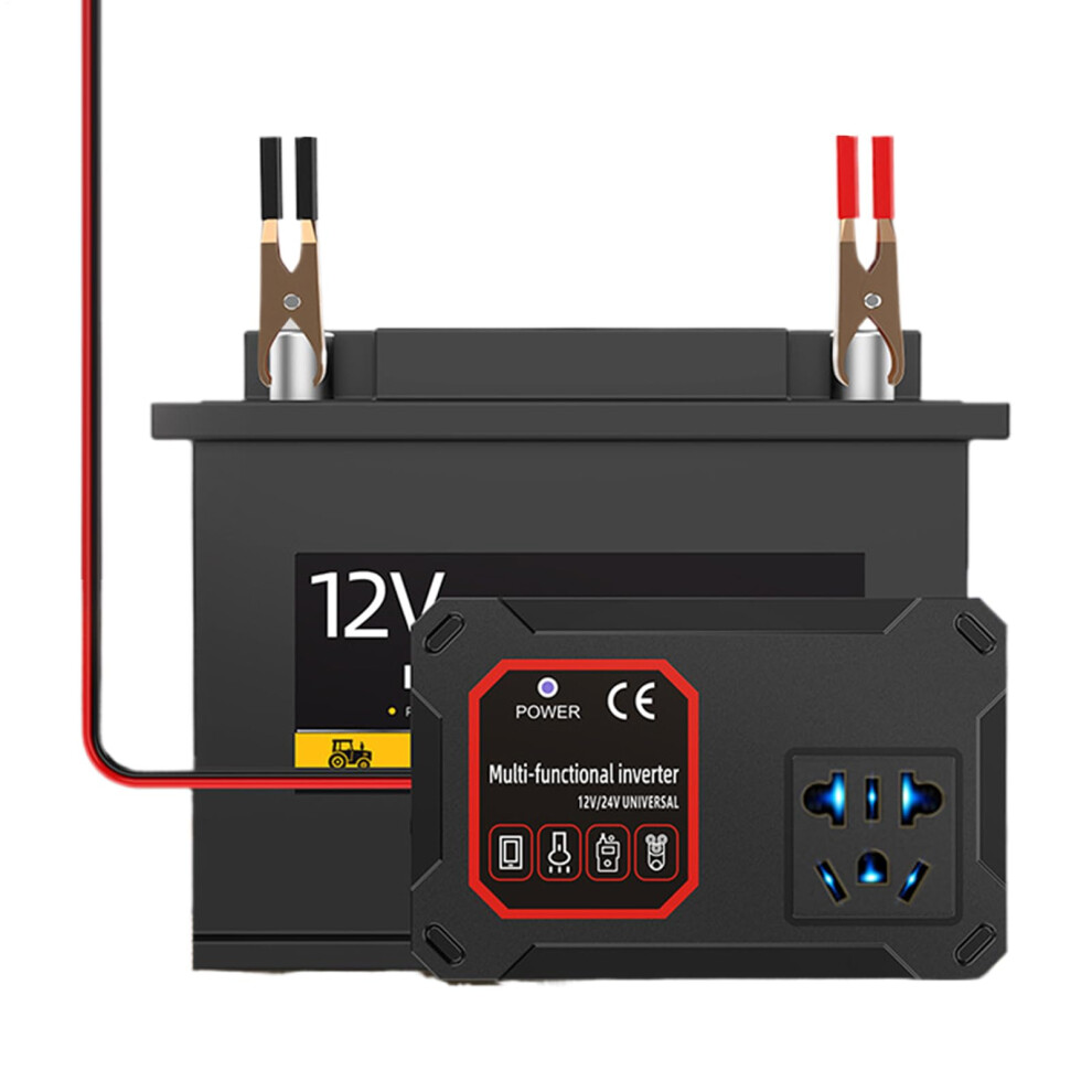 Car Power Inverter 12V To 220V Vehicle Power Adapter With Usb Port, Multidevice Charging For Travel 9189345515682