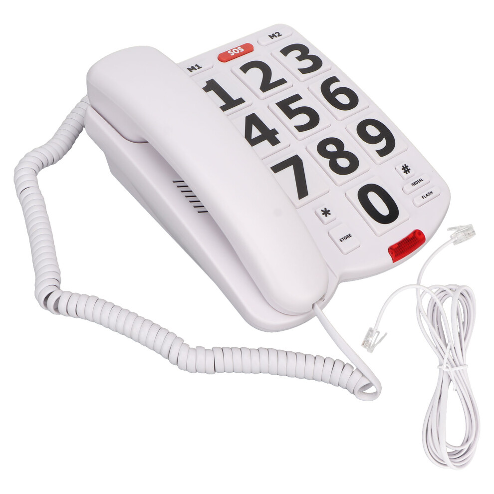 Loud Speaker Big Button Phone For Seniors, Speed Dial Telephone For Elderly With Ringer Volume Control And Wall Mount, Large Button Landline Phone For 9176269316532