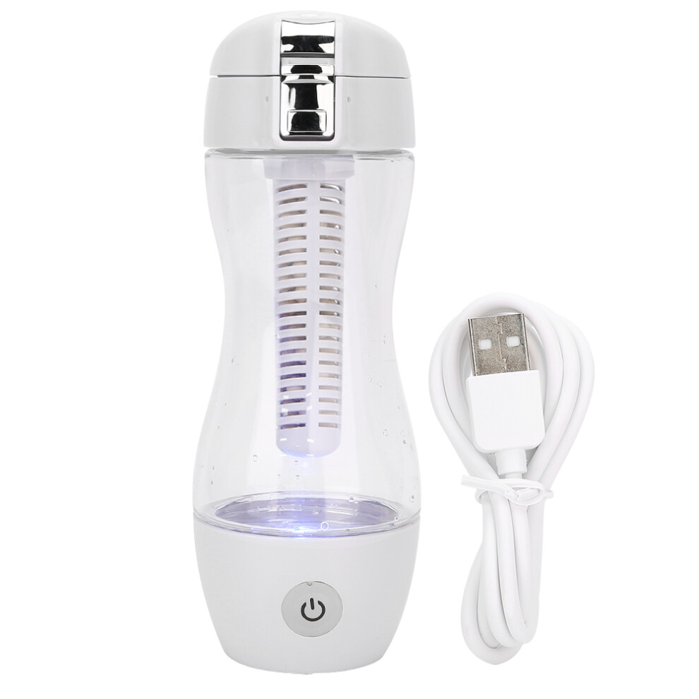 360ml Hydrogen Water Bottle, Elegant Innovation Health Boost Metabolism Non-Slip Base With Portable Rechargeable Ionizer, Ergonomic Design For